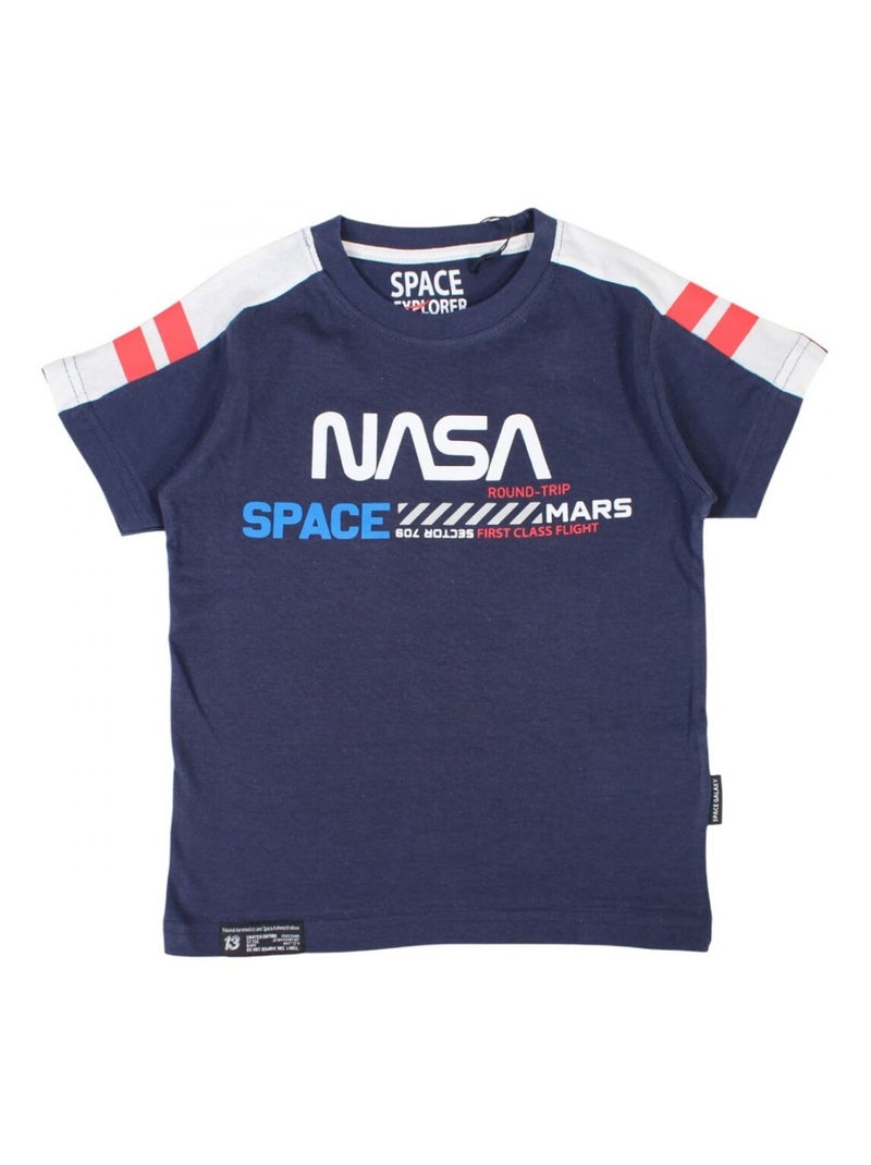 T-shirt manches courtes garçon Nasa Bleu marine - Kiabi