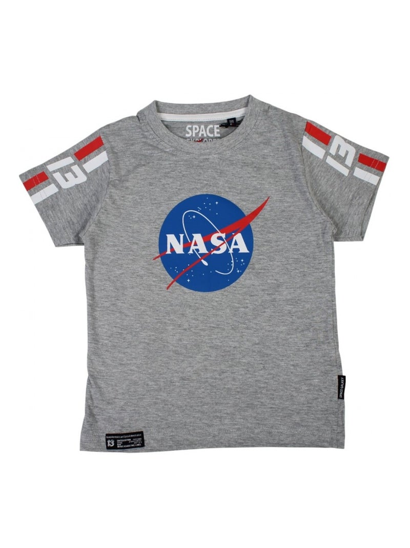 T-shirt manches courtes garçon Nasa Gris - Kiabi