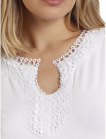 T-shirt manches courtes Guipur