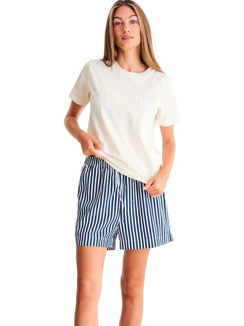 T-shirt manches courtes Happy SUMMERTIME - Kiabi
