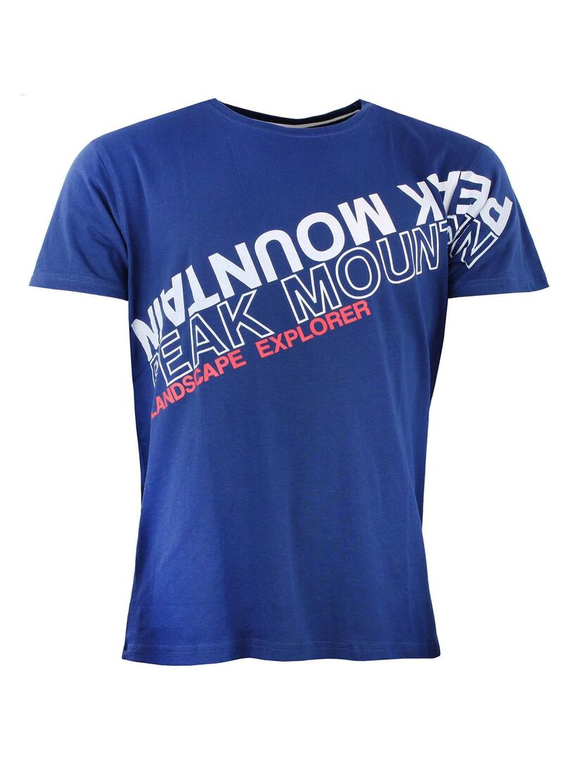 T-shirt manches courtes homme CYCLONE - PEAK MOUNTAIN Bleu marine - Kiabi