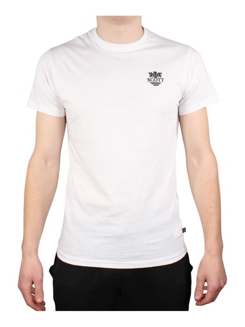T-shirt manches courtes homme Scott Blanc - Kiabi