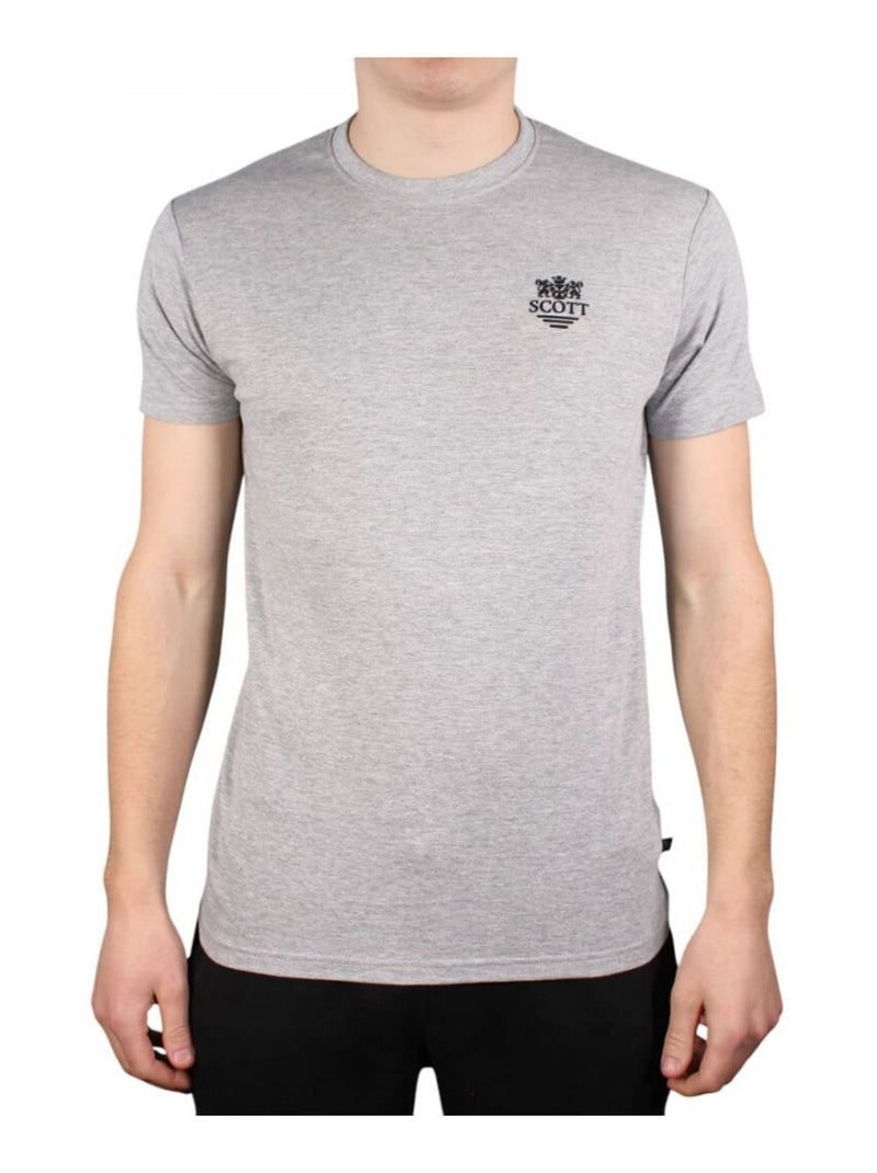 T-shirt manches courtes homme Scott Gris - Kiabi