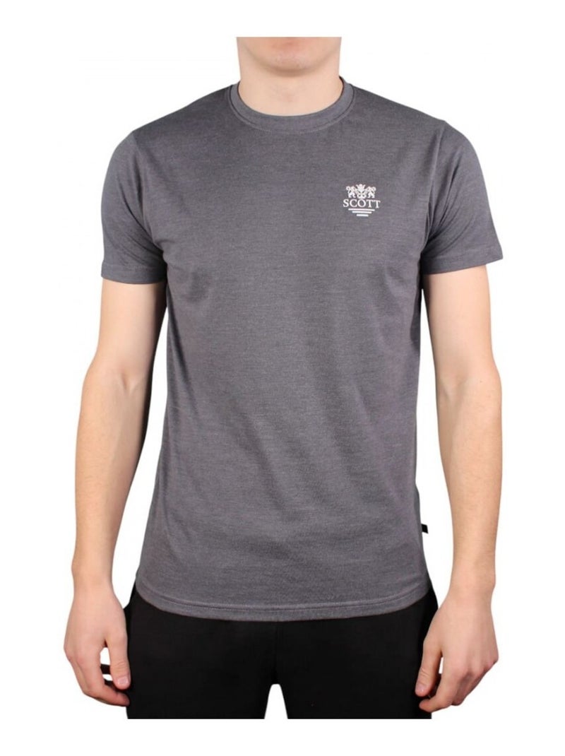 T-shirt manches courtes homme Scott Gris foncé - Kiabi