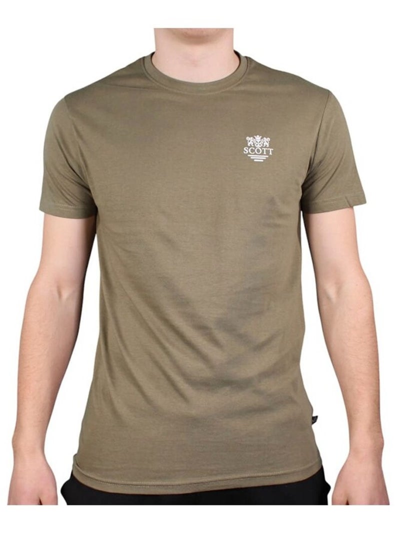 T-shirt manches courtes homme Scott Kaki - Kiabi