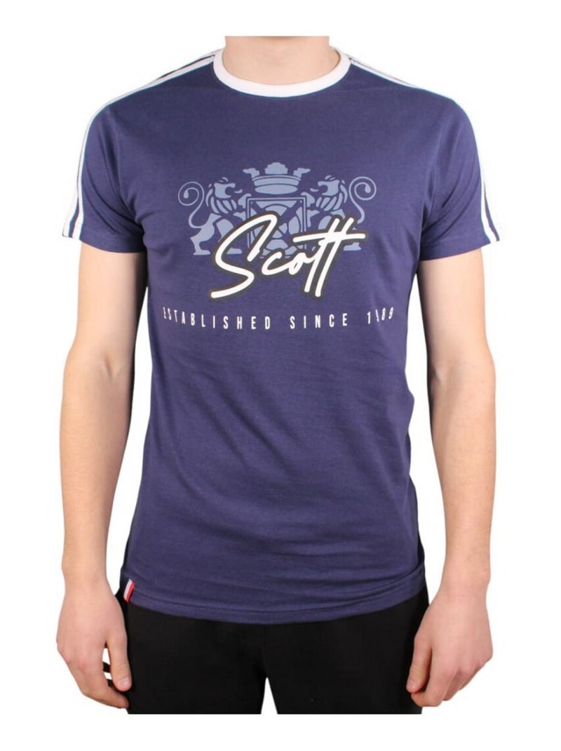 T-shirt manches courtes homme Scott Violet - Kiabi