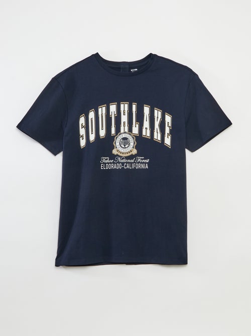 T-shirt manches courtes imprim? - collection facile ? enfiler - Kiabi