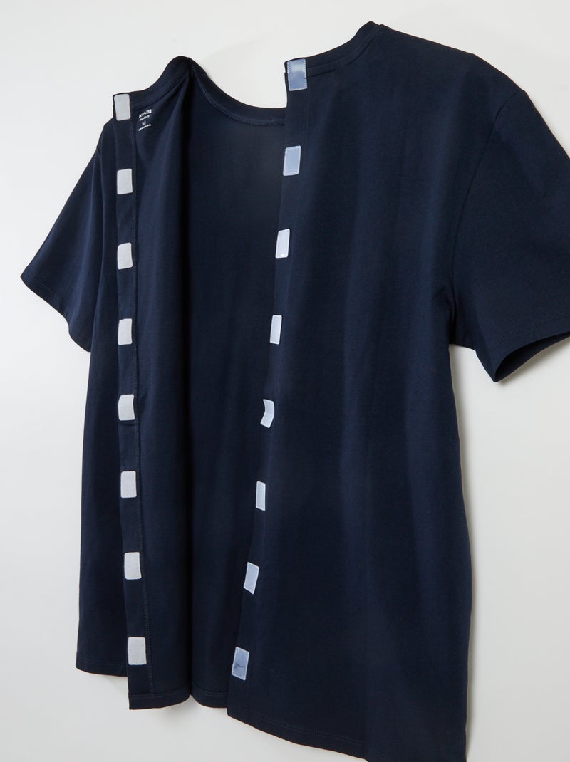 T-shirt manches courtes imprimé - collection facile à enfiler Bleu - Kiabi