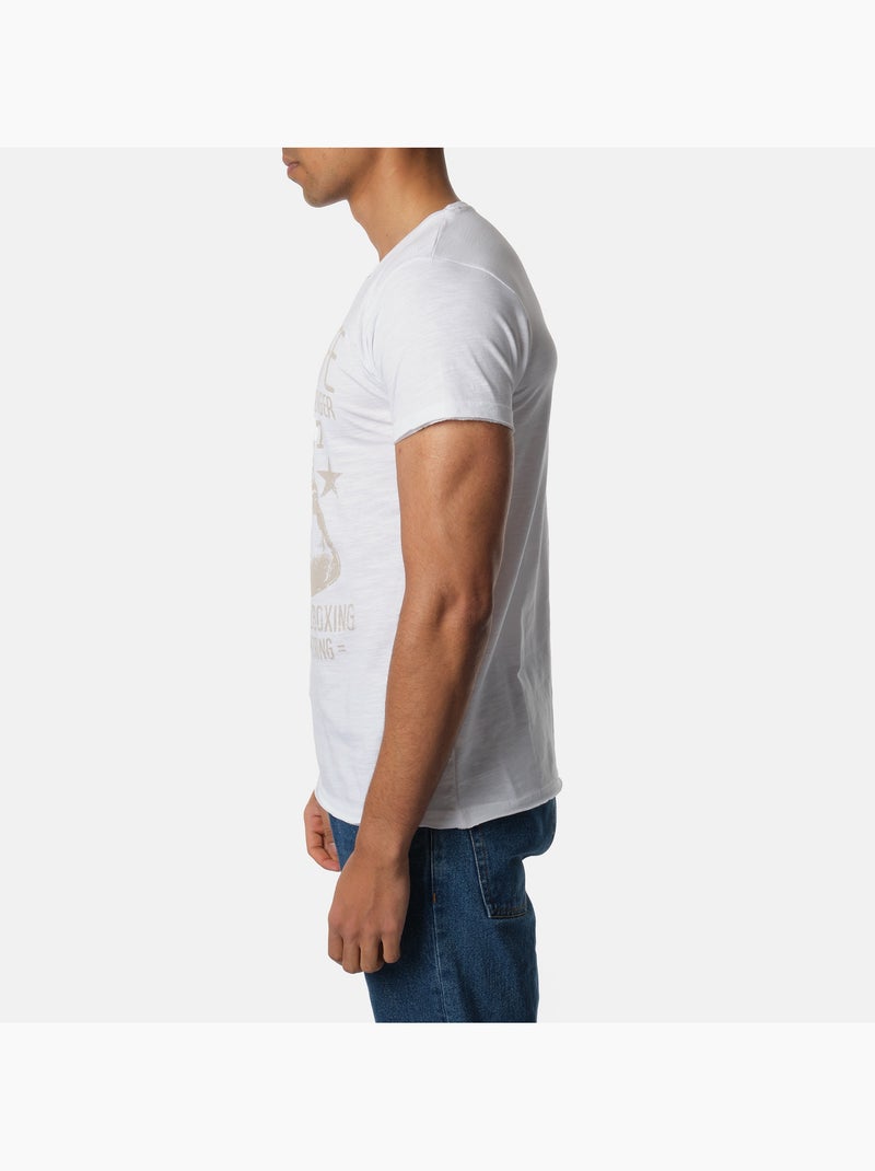 T-shirt manches courtes imprimé Blanc - Kiabi