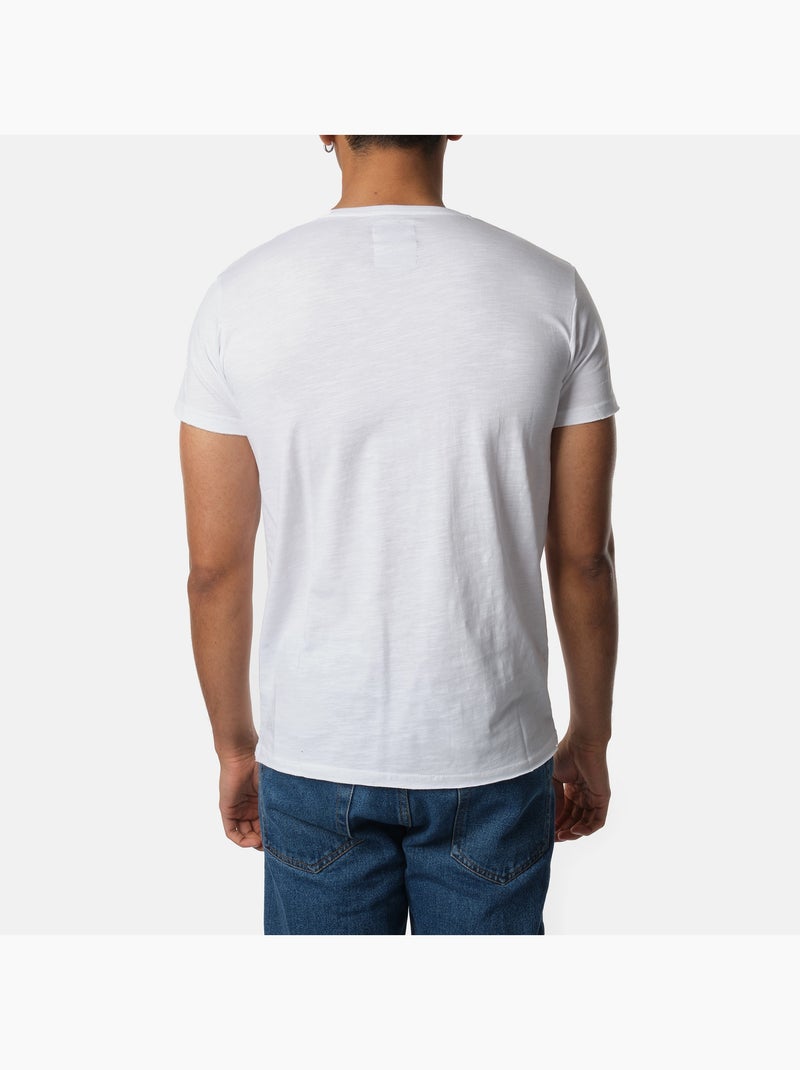 T-shirt manches courtes imprimé Blanc - Kiabi