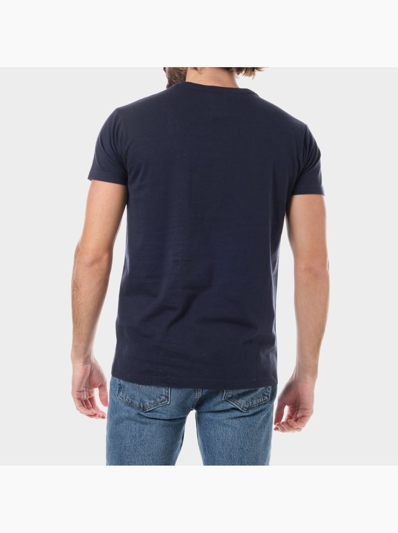 T-shirt manches courtes imprimé Bleu marine - Kiabi