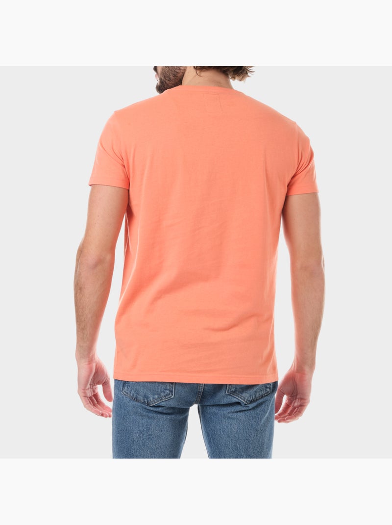 T-shirt manches courtes imprimé Corail - Kiabi