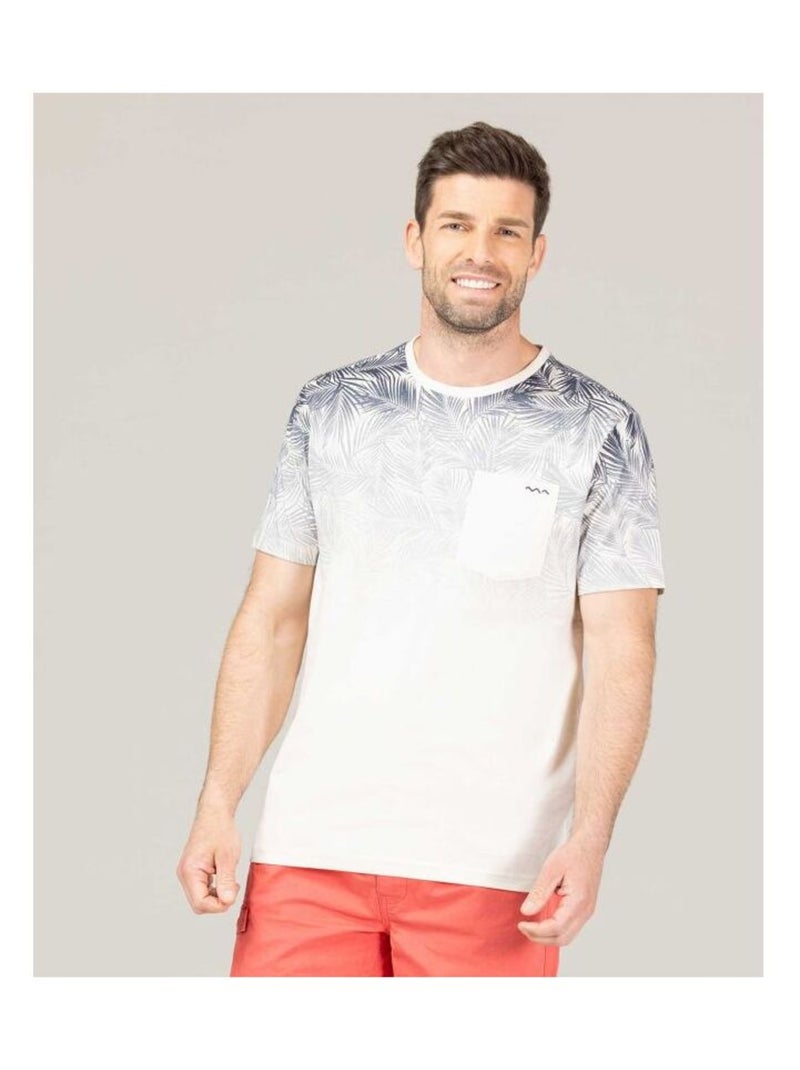 T-shirt manches courtes imprimé dégradé Homme Beige gris - Kiabi