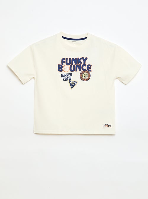T-shirt manches courtes imprimé devant - Kiabi