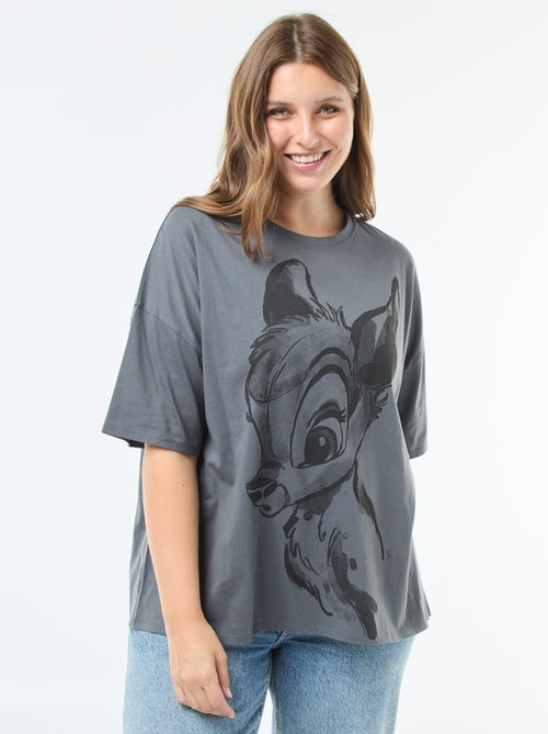 T-shirt manches courtes imprimé 'Disney' 'Bambi' - Kiabi