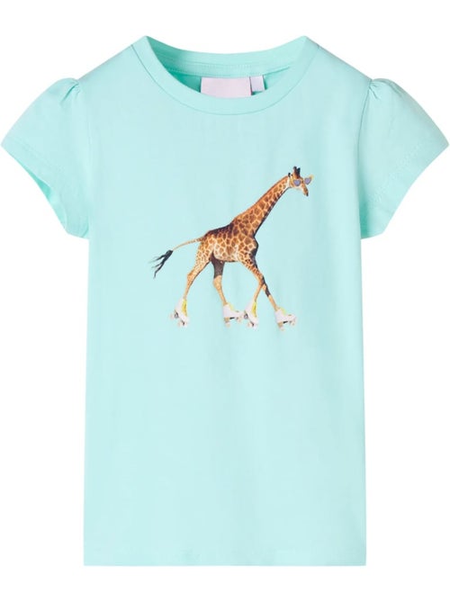 T-shirt manches courtes imprimé girafe sur patins - vidaxl - Kiabi