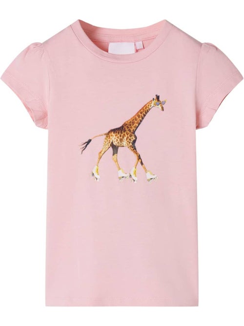 T-shirt manches courtes imprimé girafe sur patins - vidaxl - Kiabi