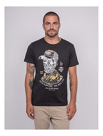 T-shirt manches courtes imprimé jaguar