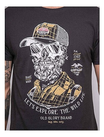 T-shirt manches courtes imprimé jaguar