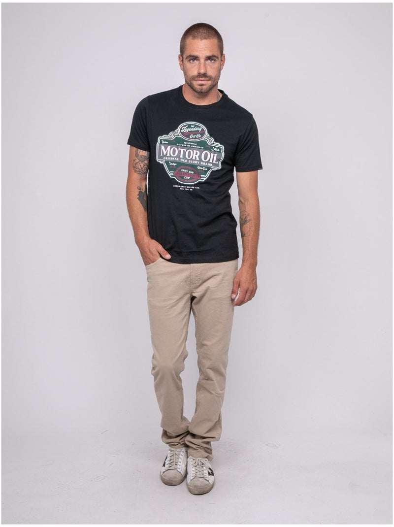 T-shirt manches courtes imprimé JARIKART Noir - Kiabi