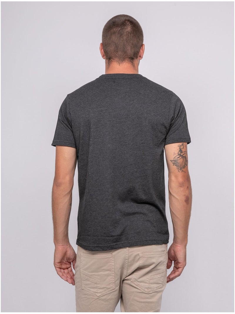 T-shirt manches courtes imprimé JEPILOGUE Gris chiné - Kiabi
