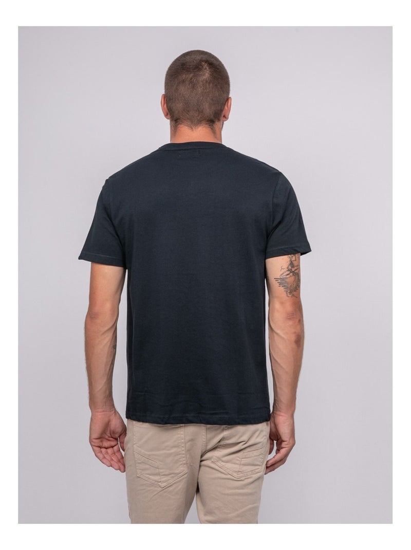 T-shirt manches courtes imprimé JIMITRI Bleu marine - Kiabi