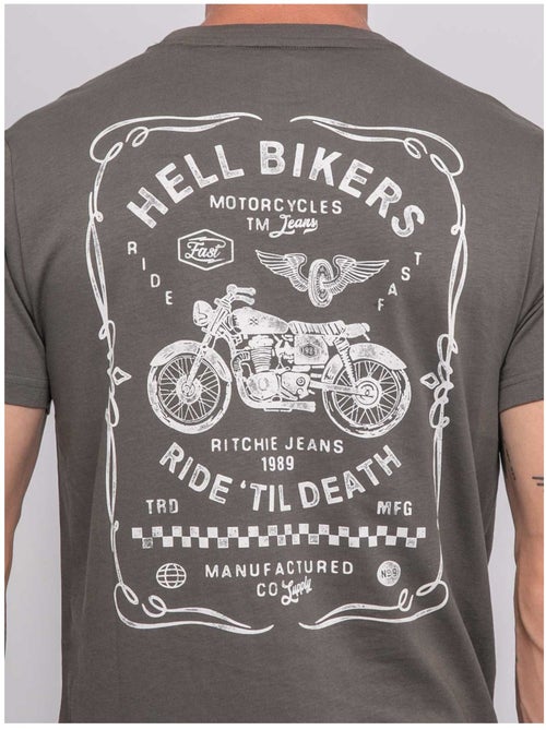 T-shirt manches courtes imprimé JOPATRIOT - Kiabi