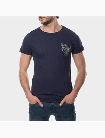 T-shirt manches courtes imprimé poitrine