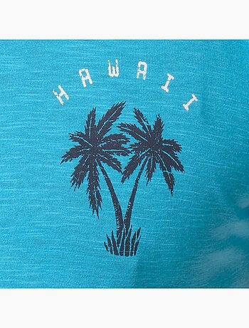 T-shirt manches courtes imprimé poitrine