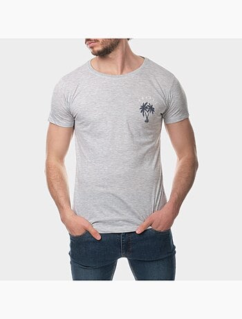 T-shirt manches courtes imprimé poitrine