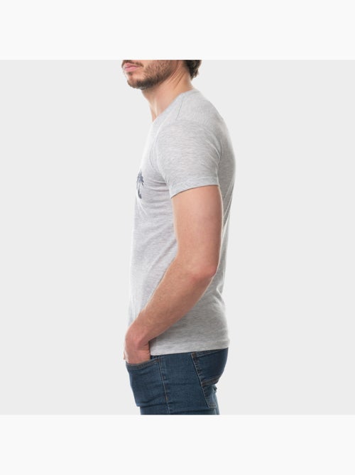 T-shirt manches courtes imprimé poitrine - Kiabi