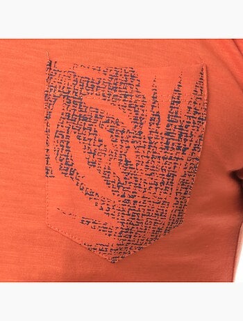 T-shirt manches courtes imprimé poitrine