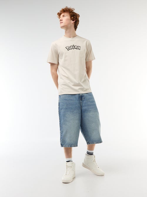 T-shirt manches courtes imprimé 'Pokemon' uni - Kiabi
