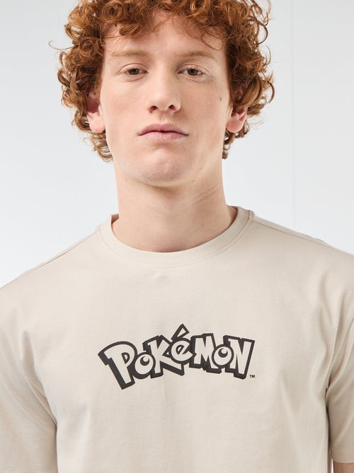 T-shirt manches courtes imprimé 'Pokemon' uni - Kiabi