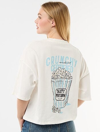 T-shirt manches courtes imprimé recto-verso