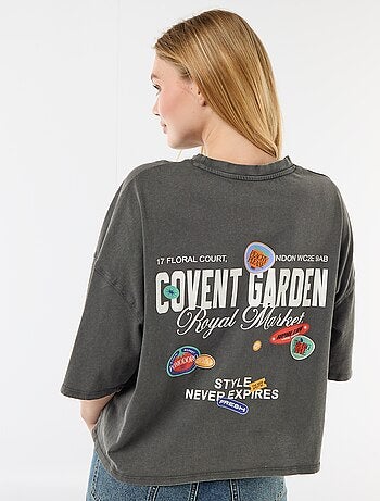 T-shirt manches courtes imprimé recto-verso