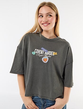 T-shirt manches courtes imprimé recto-verso