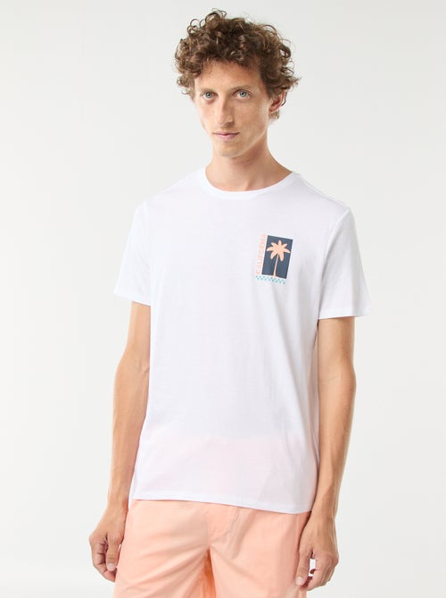 T-shirt manches courtes imprimé recto-verso 'Surf' - Kiabi T-shirt manches courtes imprimé recto-verso 'Surf' - Kiabi