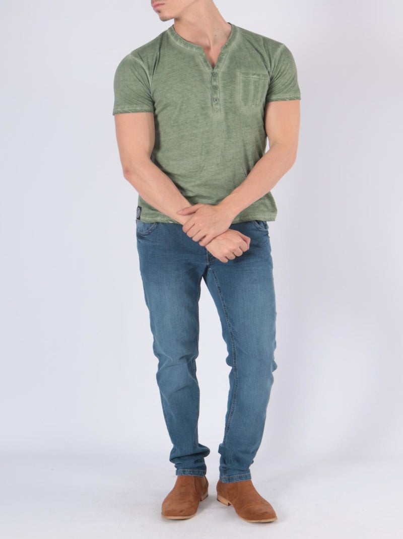 T-shirt manches courtes Kaki - Kiabi