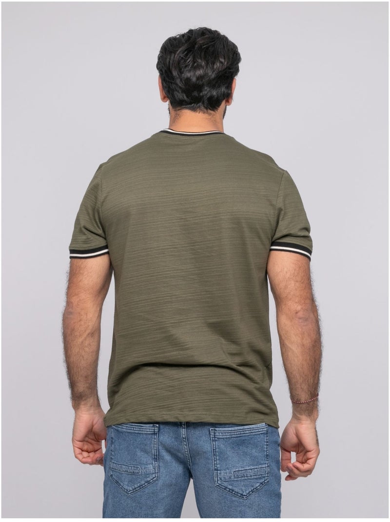 T-shirt manches courtes Kaki - Kiabi