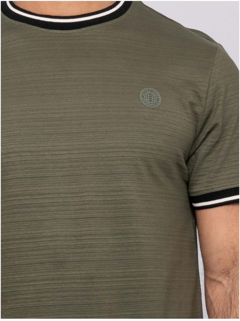 T-shirt manches courtes Kaki - Kiabi