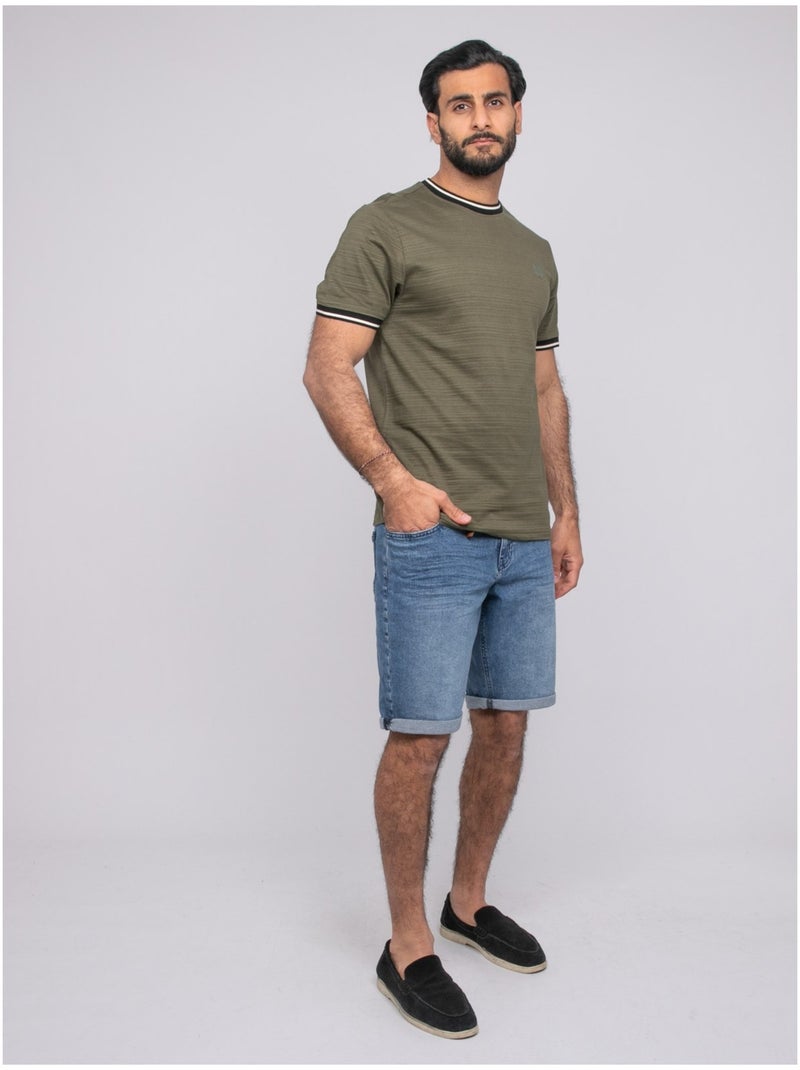 T-shirt manches courtes Kaki - Kiabi