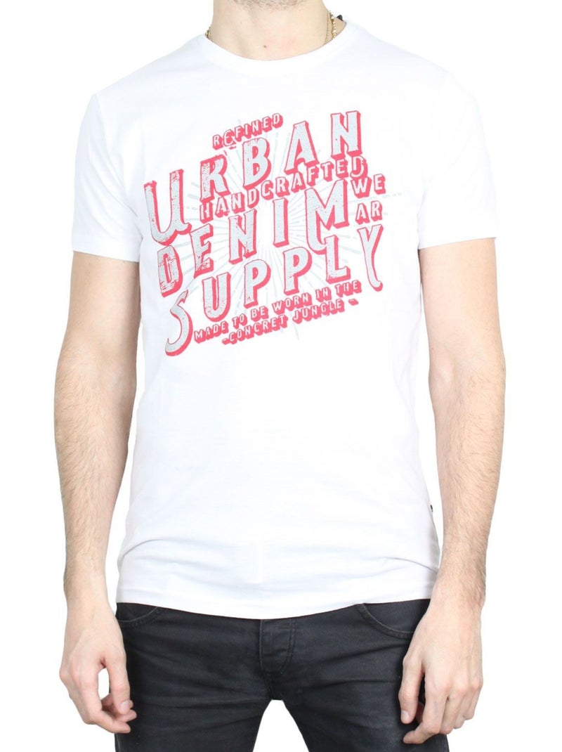 T-shirt manches courtes Kebello Blanc - Kiabi