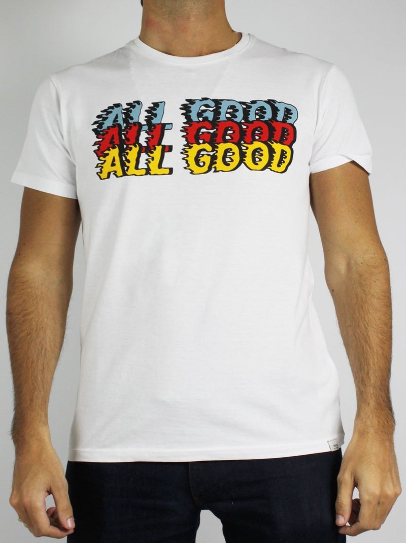 T-Shirt manches courtes Kebello Blanc - Kiabi