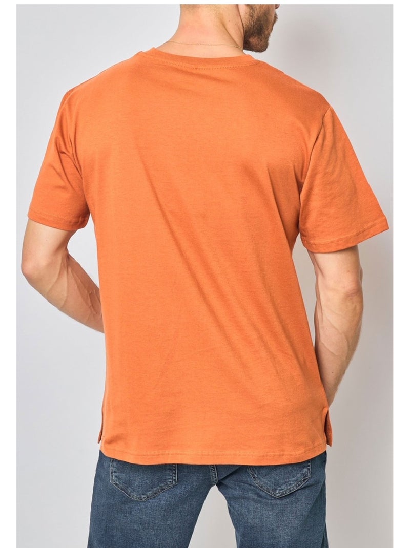 T-Shirt manches courtes Kebello Orange - Kiabi