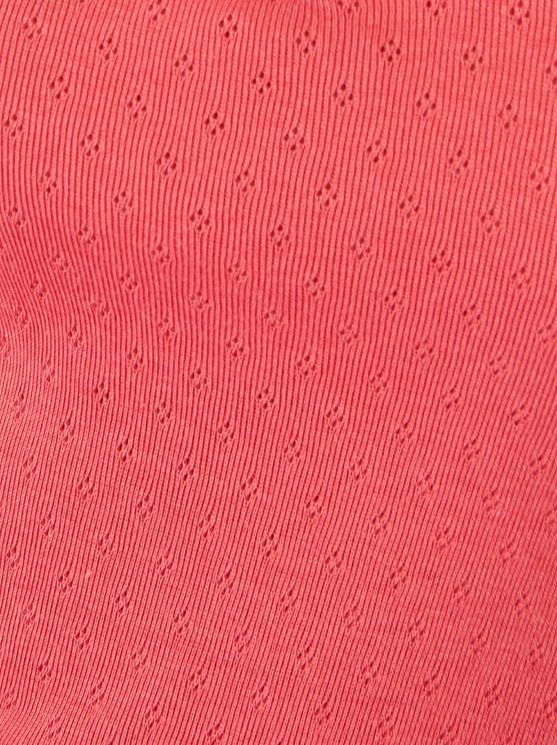 T-shirt manches courtes, maille ajourée Thermolactyl thermique - Damart Blanc - Kiabi
