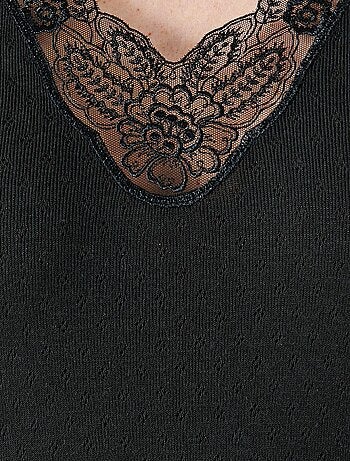 T-shirt manches courtes, maille ajourée Thermolactyl thermique - Damart