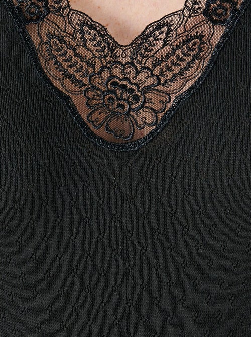 T-shirt manches courtes, maille ajourée Thermolactyl thermique - Damart - Kiabi