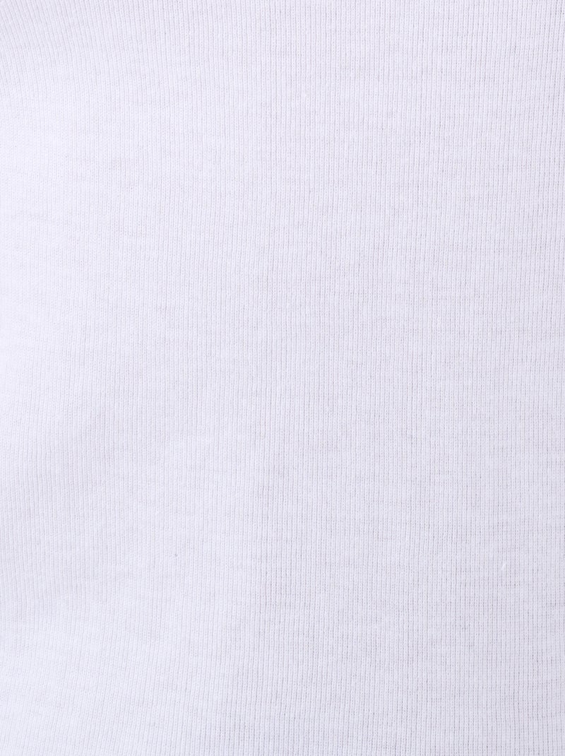 T-shirt manches courtes maille pur coton peigné - Damart Blanc - Kiabi