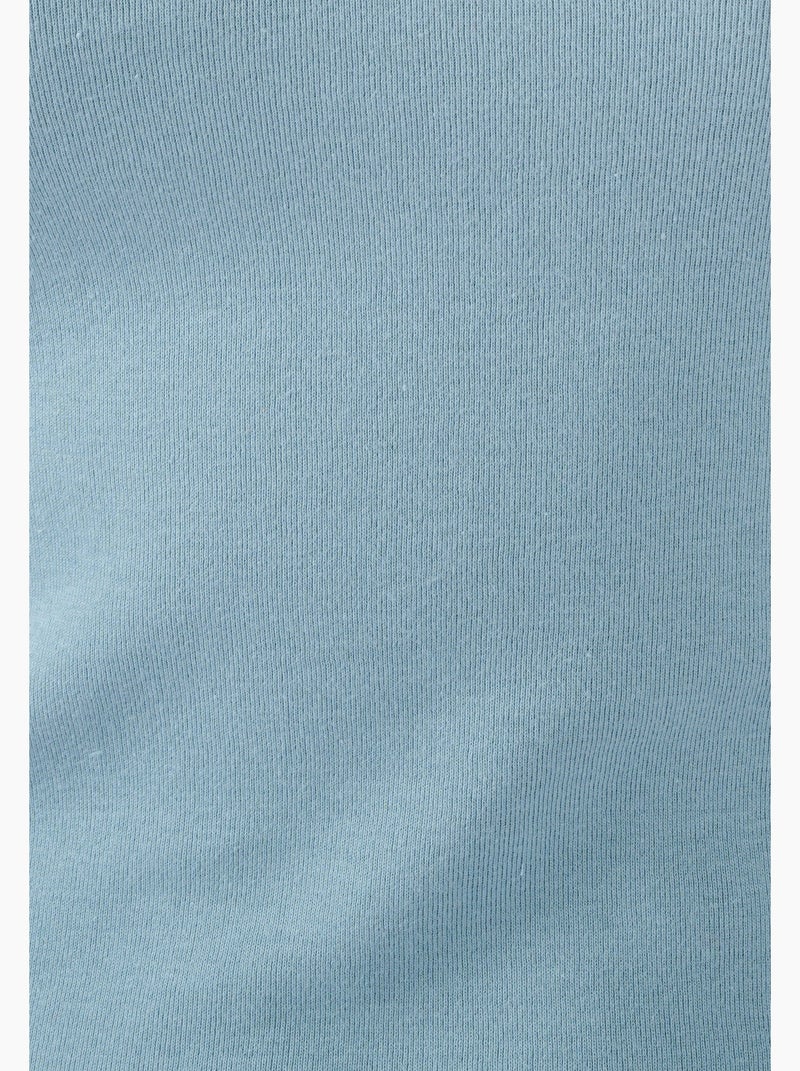 T-shirt manches courtes maille pur coton peigné - Damart Bleu - Kiabi